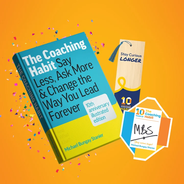 The Coaching Habit anniversary cover by Michael Bungay Stanier