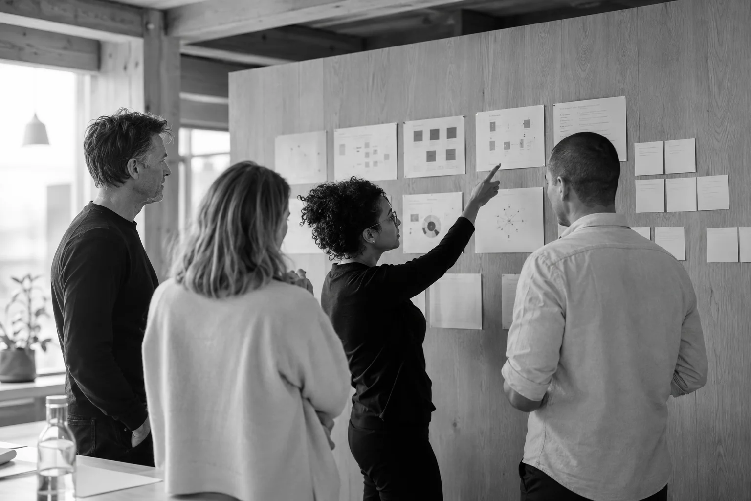 A cross-functional commercial team aligning around one shared customer value framework