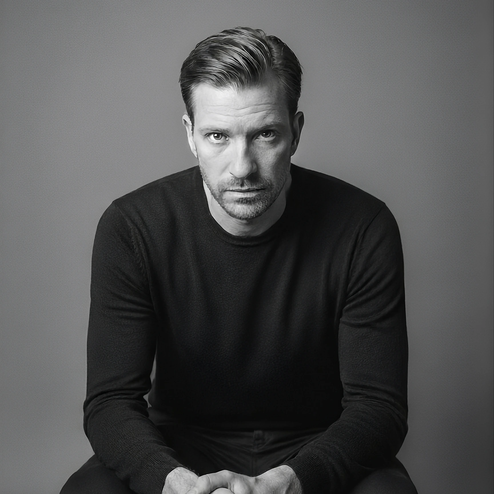 Jacob Top Møller seated in a black sweater
