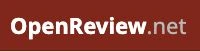 OpenReview wordmark on its official website.