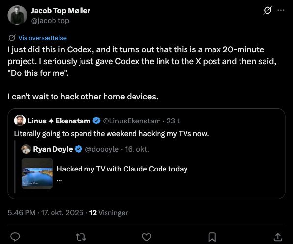 Complete original X post by Jacob Top Møller, with all main text, final sentence, author, publication date and native quoted-post preview
