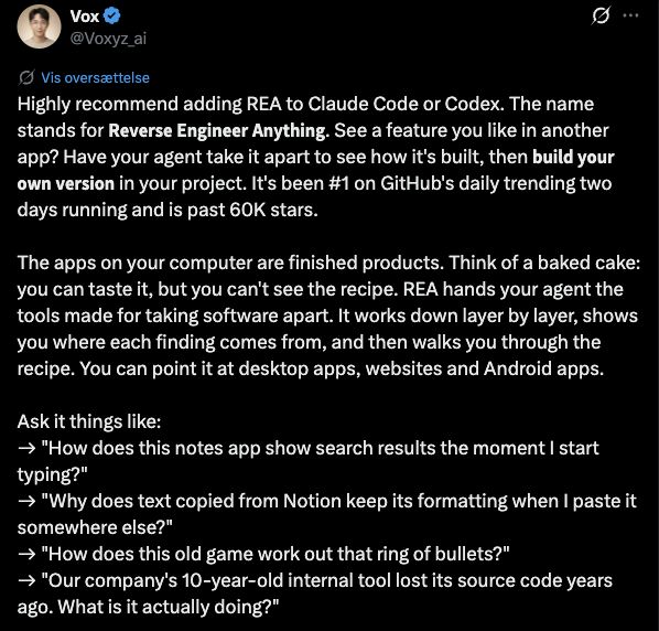 Actual screenshot of the beginning of the original X post by Voxyz_ai